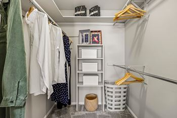 Spacious walk-in closets